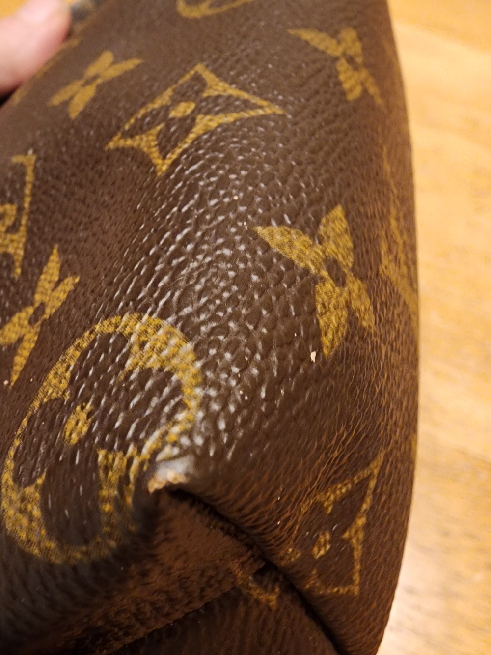 Louis Vuitton Brown Monogram Cosmetic Pouch Raw Interior - Picture 8 of 16